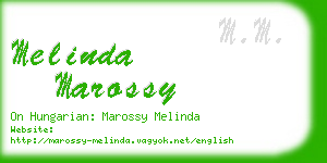 melinda marossy business card